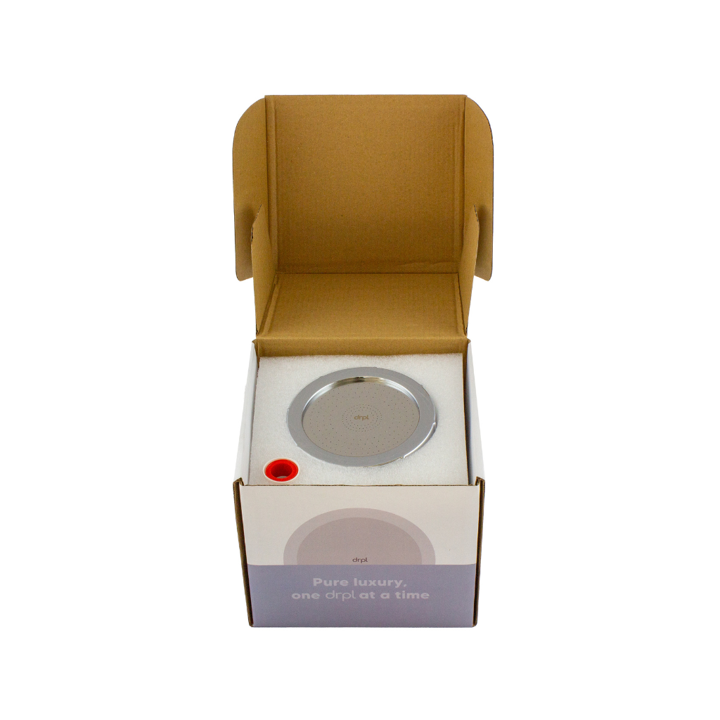 DRPL Filtered Showerhead boxed set – complete luxury shower filter kit with accessories